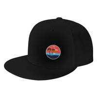 Ravni rudni šešir snapback kape, ljetna plaža zalazak sunca palma stabla Podesivi muškarci bejzbol kapa