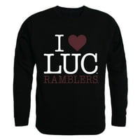 Ljubav Luc Loyola University Chicago Ramblers Crewneck pulover Duks s dukserom Crni