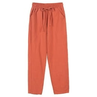 SoighXZC Womens Fit Capri hlače Široka pantalona sa širokim nogama Ležerne prilike Capris Ljetne pantazone Hlače High Warit Cropped Gant Red XXL