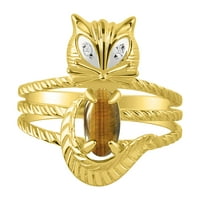 * Rylos jednostavno zabavna mačka tigra i dijamantni prsten - novembar roštilj. Odličan prsten za ružičasto, srednje ili pokazivač. *