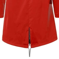 Ženski kaputi jakne za žene Čvrsta pruga kiša na otvorenom plus vodootporna kapuljača kiša ženski vjetrovi crveni 5x