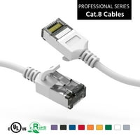7ft mačka. U FTP Slim Ethernet mrežni kabel bijeli 30AWG, pakovanje