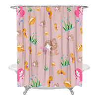 Mala sirena za tuš za tuširanje set za zimsku smiješno festival u kupaonici s kukama, scena domaće dekor sa kukama