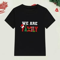 Tenjio Kids Omota za odmor Poklon Podudaranje porodične košulje Božićne majice za obiteljski par Outfit Tee Rođend-Child Short rukavi Božićni vrh