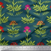 Soimoi Crepe svilena tkanina odlazi i cvjetna umjetnička ispis tkanina sa dvorištem širom