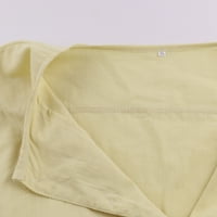 RoyalloVemen's Moda Casual Solid Color dugih rukava Top posteljina majica za majicu za muškarce