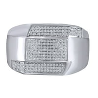 0. Carat okrugli oblik bijeli prirodni dijamantski vjenčani prsten 10k čvrsto bijelo zlato zvona veličine-9