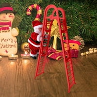 Božićni ukrasi zazor, električna ljestvica za penjanje Santa Claus Božićni penjanje Santa plišana lutka igračka, božićni poklon Božićni dekor