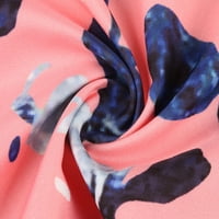 Leća ušteda Lenago zimzelene ljetne haljine za žene Ležerne prilike cvjetne rukotine s rukavima od pune šifonske dvodijelne haljine na klirensu