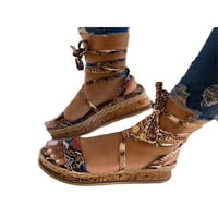 Kesitin žene espadrille čipke udružene sandale Ljetne casual platforme cipele veličine