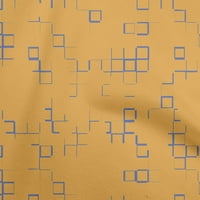 Onuone pamučne kambričke senfne žuta tkanina geometrijska šivaća tkanina od dvorišnog tiskanog diy odjeće širine