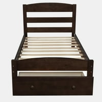 Platforma Twin krevet za krevet sa skladišnim ladicama i drvenom škriljevcem Podrška BO BO Sprub potrebna, pogodna za krevet, salon, espresso