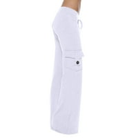 Aufmer klirence za žene plus veličina Pull na traper caprisu jesenike vježbanje gamaše Stretch tipka za struk Pocket Yoga teretane Loose hlače