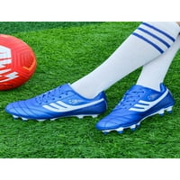 Haoyuan unise čipke Up sportske tenisice Boys Comfort Duge noktiju nogometne klase muške prozračne kratke noktiju fudbalske cipele plavo slomljeno 7y