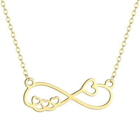 Forever Hearts Ogrlica Hearts Infinity ogrlica za beskonačnost Ogrlica sa srcima Privjesak od nehrđajućeg čelika Nakit