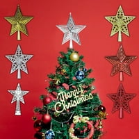 Xmas stablo od stabla plastične izdubljene pjenušava festival zvijezde Stranka DIY ukras za ukrašavanje Top pentagram božićne dekorativne potrepštine za odmor