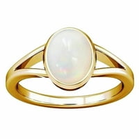 Divya Shakti 4.25-4. Carat Opal Bijeli Opal Gemstone Panchdhatu prsten za muškarce i žene