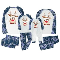 Clearsance Božićne pidžame za porodičnu podudaranje Pajamas Elk Santa Print Podudaranje PJS Festival Holiday Xmas Sleep odjeće