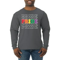 Rainbow LGBTQ gay ponos ponovio je LGBT pride majica dugih rukava, ugljen, mali