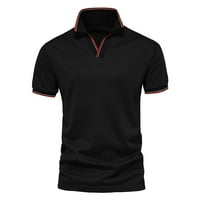 Muška majica Muška majica kratkih rukava Majica modne ležerne boje Usklađivanje majica Black XL