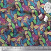 SOIMOI pamučna volana tkanina umjetnička listova dekor tkanina tiskano dvorište široko