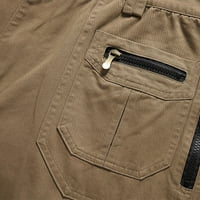Muški teretni hlače Novi čišćenje Muškarci Čvrsti povremeni modni gumb-zip multi-džepne ravne točake tereta