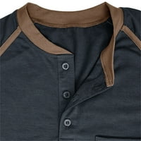 Dxhmoneyh muški košulju s dugim rukavima na dugim rukavima gore regularna fit radna majica casual lagana majica od pune boje