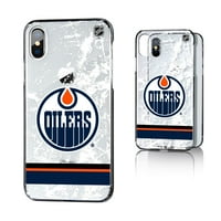 Edmonton Oillers iPhone Stripe Clear Ledena futrola