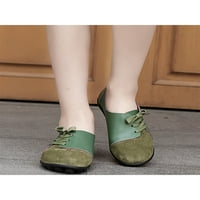 Žene stanovi čipke zakupine u komforne casual cipele ženske lagane šetnje cipele dame kliznu na zeleno 10