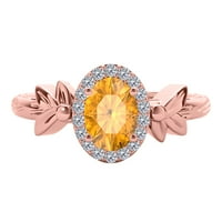 AoneJewelry 1. Carat Diamond Gemstone prsten u 10K čvrstih ruža, bijelog i žutog zlata