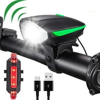Light LED biciklistički rog sprijeda i stražnji set zadnjeg postavljanja rasvjete Načini režima roga vodootporna USB punjiva sigurnosna svjetlo za sigurnost