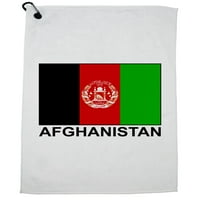 Afganistan zastava - specijalni vintage izdanje golf ručnik sa karabinom kopčom