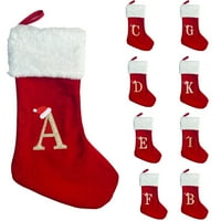 Dugotrajno božićno skladištenje božićne čarape Privjesak Privjesak sa vezeno pletenje čarapa Svečana personalizirana božićna ukras