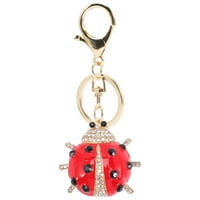 Ključ za ključeve od Rhinestone-a za prekrasnu torba Ladybug viseći privjesak Privjesak