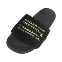 DMQupv Leopard papuče za žene Ljetne sandale Multi plišane slobodno vrijeme ženske papuče za žene za žene cipele crna 7.5