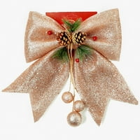 Božićni luk, vevine, velika kravata s vrpcom GLITTER ROD, velike Xmas lukove, dekor vijenca za poklon božićnog drva poklon, 9. 11.8in