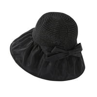 ManXivoo HATS ženski na otvorenom Ležerne prilike dekoracija Velika glava Dizajn sunčanih šešira za žene Crna