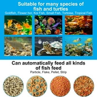 Automatska hranilica za ribu Hrana za hranjenje kućnim akvarija Električni plastični prijenosni ulagač za ribu Alati-žuti