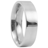 ZTTD modni jednostavan glatki prsten od nehrđajućeg čelika ravni prsten titanijum čelični prsten širok