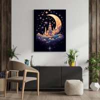 Moonlit Magic - Celestial Moon Magic Canvas Wall Art