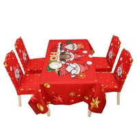 Kiskick fleksibilna i šarena pokrivač za ukrašavanje božićne stolice - svečani print elastični krpa Xmas Festival Stolica ukras za dom