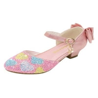 Sanviglor Djevojke sandale za sandale gležnja Mary Jane Chunky princeze cipele maturalne modne haljine cipele casual blistave pumpe ružičaste 13c