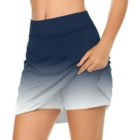 Manxivoo Ženske suknje Žene Ležerne prilike Solid Tenis Suknja Yoga Sport Active suknje Skrart ženske suknje plave boje