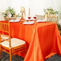 Vjenčanje posteljina Inc 72 120 satensku pravokutni stol stolnjak - narandžasta