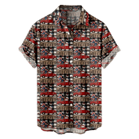 4. jula Muška havajska majica USA Nacionalna zastava košulja košulja Ovratnik dnevna odjeća za odjeću s kratkim rukavima