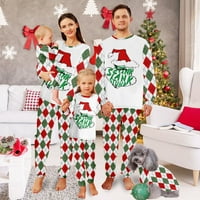 Nestašan Božić koji se podudaraju s božićnim pidžamima za obitelj, božićne pidžame za mališane i zeleni uzorak plaženog i zelenog čudovišta sa božićnim šeširom Sretan božićni dizajn