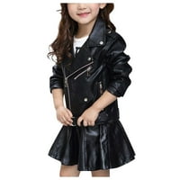 Odeerbi Baby Boys Girls Coats Outerwear Jakne Dječja jakna Motociklistička jakna Kid Outwear Solid Color Coat kaput sa zatvaračem