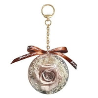 iopqo visi Eternal cvjetni ružini ključ za ključeve kožnog ključeva prstena za ključeve