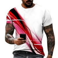 FOPP prodavač muške majice kratki rukav tiskani ljetni okrugli vrat Trend trend ležerne duksere crvene m