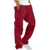 Teretne pantalone za muškarce na čišćenju Čvrsti povremeni više džepova na otvorenom ravno tipa fitness plus rukavske pantalone